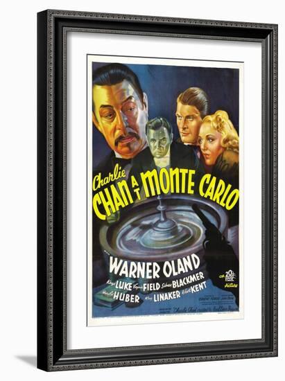 Charlie Chan at Monte Carlo, Warner Oland, Sidney Blackmer, Robert Kent, Kay Linaker, 1937-null-Framed Premium Giclee Print