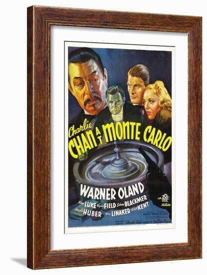 Charlie Chan at Monte Carlo, Warner Oland, Sidney Blackmer, Robert Kent, Kay Linaker, 1937-null-Framed Art Print