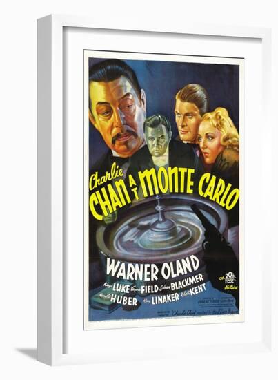 Charlie Chan at Monte Carlo, Warner Oland, Sidney Blackmer, Robert Kent, Kay Linaker, 1937-null-Framed Art Print