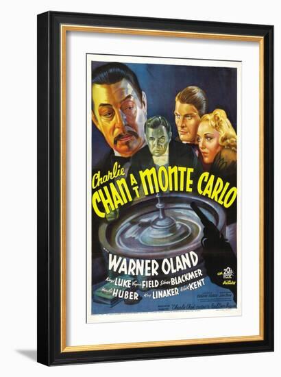 Charlie Chan at Monte Carlo, Warner Oland, Sidney Blackmer, Robert Kent, Kay Linaker, 1937-null-Framed Art Print