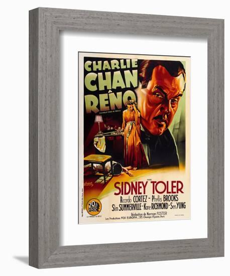 Charlie Chan in Reno-null-Framed Premium Giclee Print