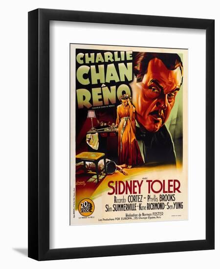 Charlie Chan in Reno-null-Framed Premium Giclee Print