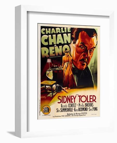 Charlie Chan in Reno-null-Framed Premium Giclee Print