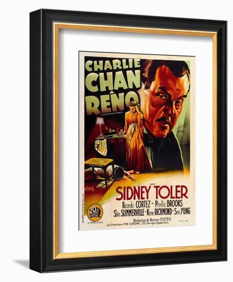 Charlie Chan in Reno-null-Framed Premium Giclee Print