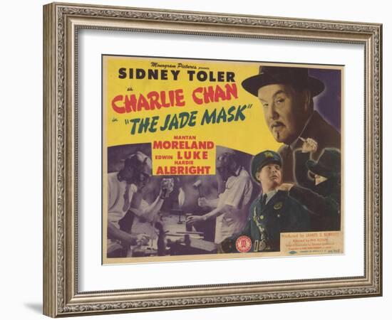 Charlie Chan in The Jade Mask, 1945-null-Framed Art Print