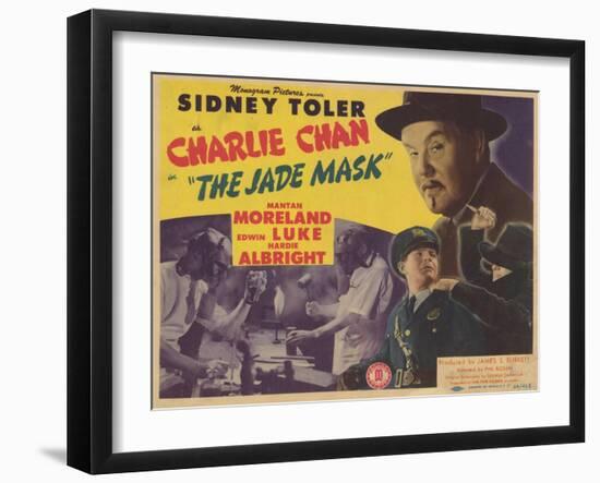 Charlie Chan in The Jade Mask, 1945-null-Framed Art Print