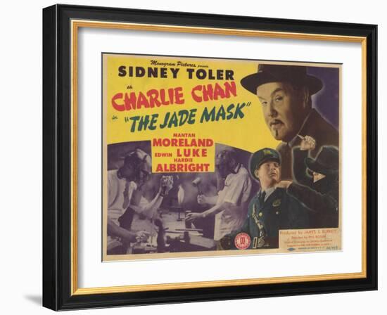 Charlie Chan in The Jade Mask, 1945-null-Framed Art Print