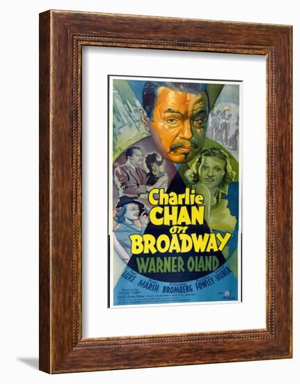 Charlie Chan on Broadway, Top Center: Warner Oland, 1937-null-Framed Photo