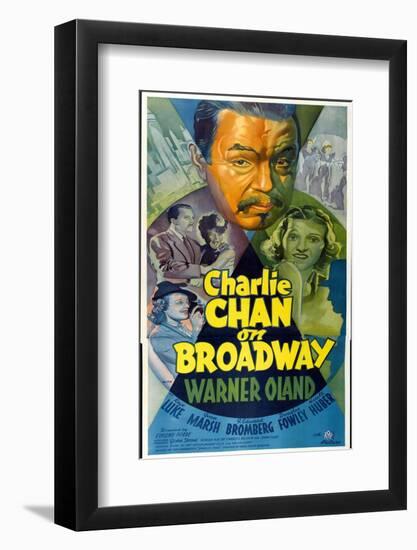 Charlie Chan on Broadway, Top Center: Warner Oland, 1937-null-Framed Photo