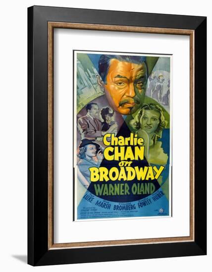 Charlie Chan on Broadway, Top Center: Warner Oland, 1937-null-Framed Photo