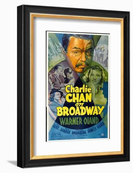 Charlie Chan on Broadway, Top Center: Warner Oland, 1937-null-Framed Photo