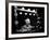 Charlie Chaplin at Dressing Room Mirror, Giving Himself a Wide Grin-W^ Eugene Smith-Framed Premium Photographic Print