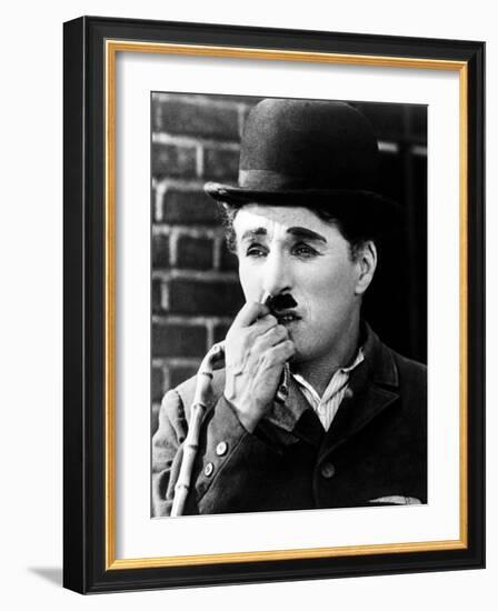 Charlie Chaplin. "City Lights" 1931, Directed by Charles Chaplin-null-Framed Photographic Print