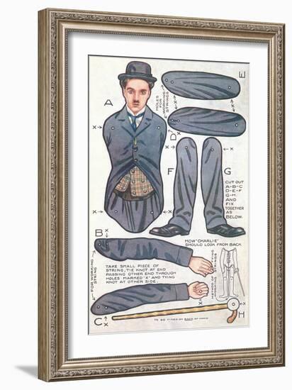 Charlie Chaplin Doll-null-Framed Art Print