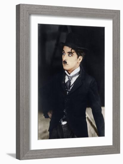 Charlie Chaplin, English and American Actor and Comedian, 1928-null-Framed Giclee Print