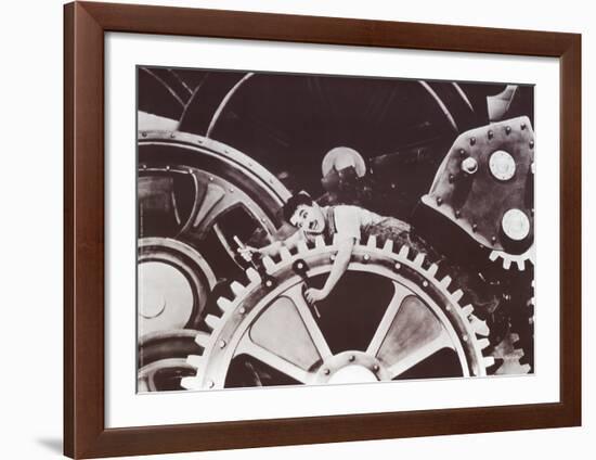 Charlie Chaplin in Modern Times-null-Framed Art Print