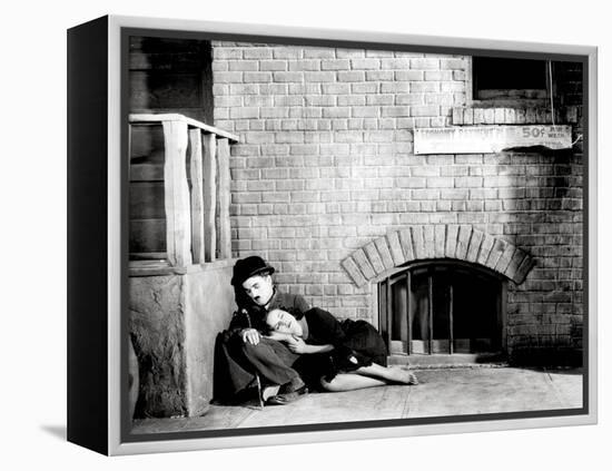 Charlie Chaplin, Paulette Goddard. "The Masses" 1936, "Modern Times" Directed by Charles Chaplin-null-Framed Premier Image Canvas