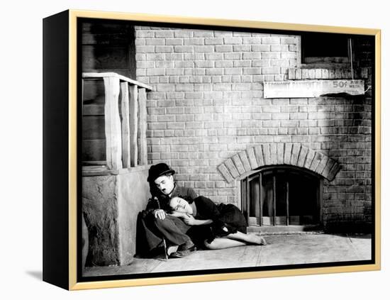 Charlie Chaplin, Paulette Goddard. "The Masses" 1936, "Modern Times" Directed by Charles Chaplin-null-Framed Premier Image Canvas