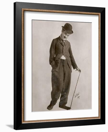 Charlie Chaplin (Sir Charles Spencer) English Comedian and Actor-null-Framed Photographic Print