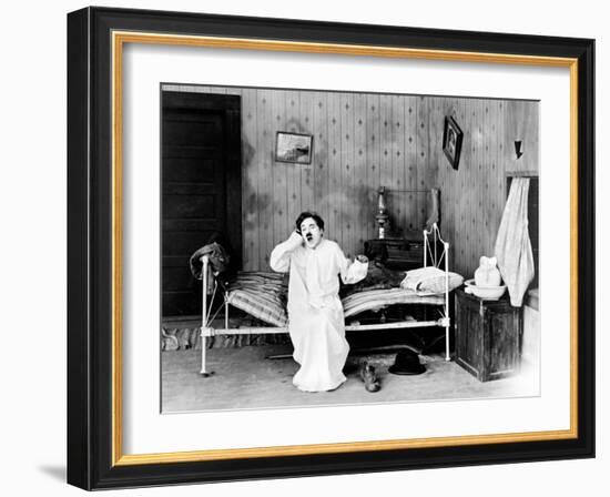 Charlie Chaplin. "Sunnyside" 1919, Directed by Charles Chaplin-null-Framed Photographic Print