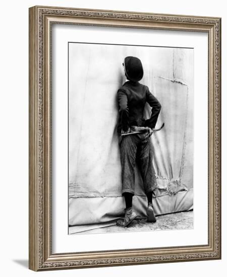 Charlie Chaplin. "The Circus" 1928, Directed by Charles Chaplin-null-Framed Photographic Print