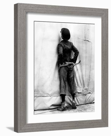 Charlie Chaplin. "The Circus" 1928, Directed by Charles Chaplin-null-Framed Photographic Print