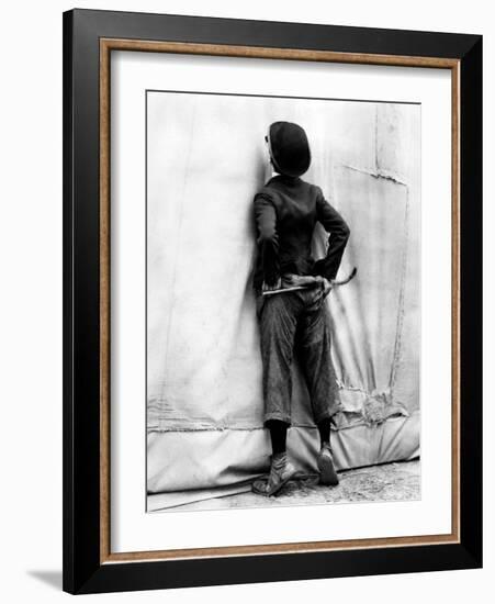 Charlie Chaplin. "The Circus" 1928, Directed by Charles Chaplin-null-Framed Photographic Print