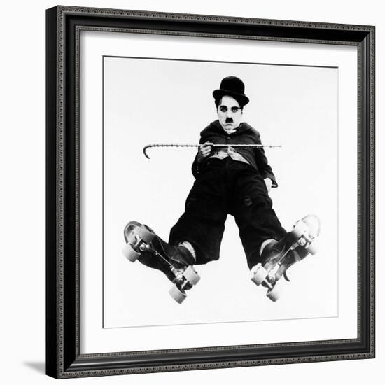 Charlie Chaplin, the Rink, 1916-null-Framed Photographic Print