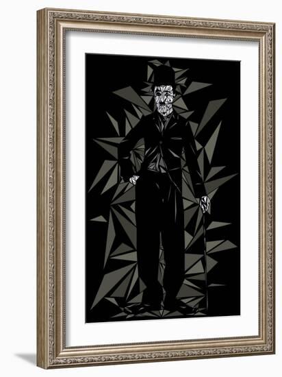 Charlie Chaplin-Cristian Mielu-Framed Art Print