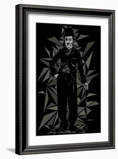Charlie Chaplin-Cristian Mielu-Framed Art Print