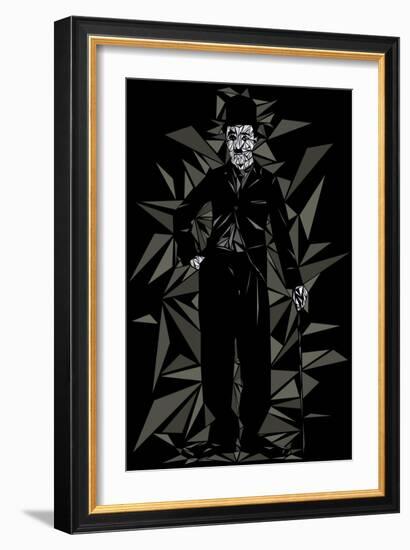 Charlie Chaplin-Cristian Mielu-Framed Art Print