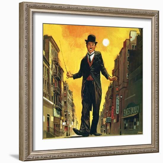 Charlie Chaplin-English School-Framed Giclee Print