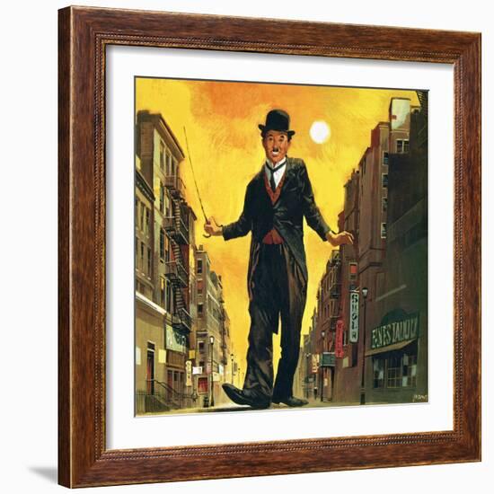 Charlie Chaplin-English School-Framed Giclee Print