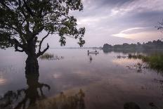 Fishermen Return at Dusk, Polonnaruwa Lake, Polonnaruwa, Sri Lanka, Asia-Charlie-Photographic Print