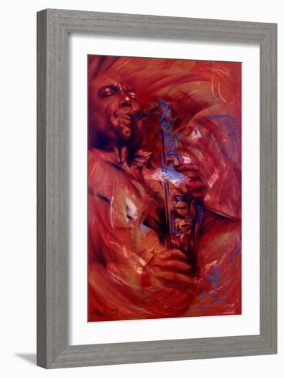 Charlie Parker: Bluebird-Shen-Framed Art Print