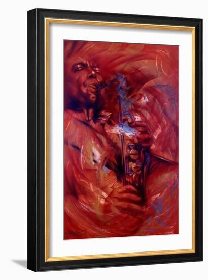 Charlie Parker: Bluebird-Shen-Framed Art Print