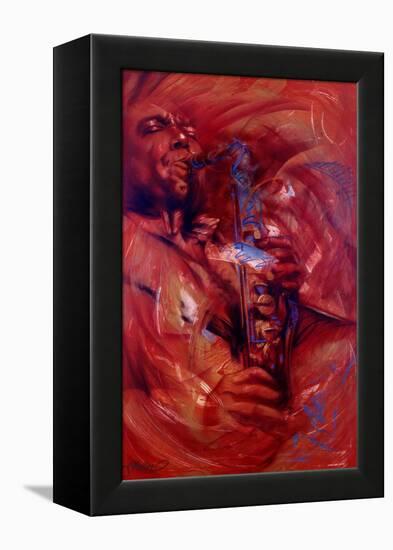 Charlie Parker: Bluebird-Shen-Framed Stretched Canvas