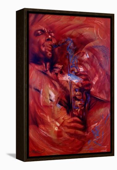 Charlie Parker: Bluebird-Shen-Framed Stretched Canvas