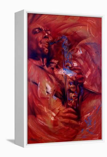 Charlie Parker: Bluebird-Shen-Framed Stretched Canvas