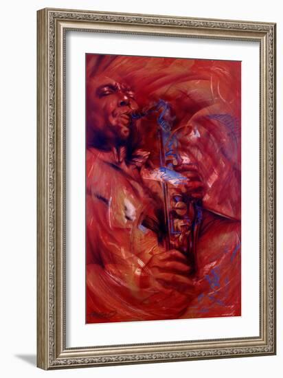 Charlie Parker: Bluebird-Shen-Framed Premium Giclee Print