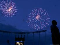 Fireworks at Kauffman Stadium, Kansas City, Missouri-Charlie Riedel-Photographic Print