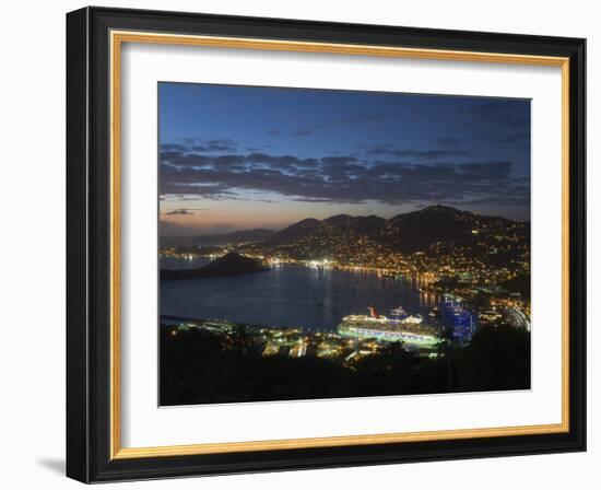 Charlotte Amalie and Cruise Ship Dock of Havensight, St. Thomas, U.S. Virgin Islands, West Indies-Gavin Hellier-Framed Photographic Print