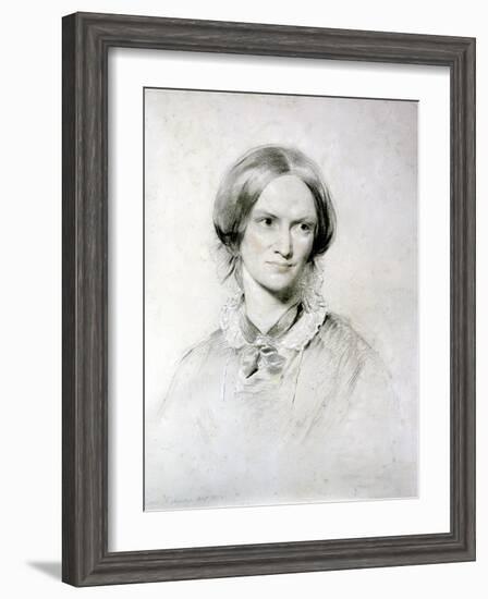 Charlotte Bronte, English Novelist, 1850-George Richmond-Framed Premium Giclee Print