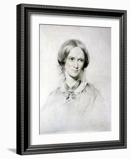 Charlotte Bronte, English Novelist, 1850-George Richmond-Framed Premium Giclee Print