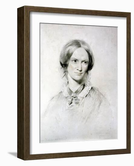 Charlotte Bronte, English Novelist, 1850-George Richmond-Framed Giclee Print