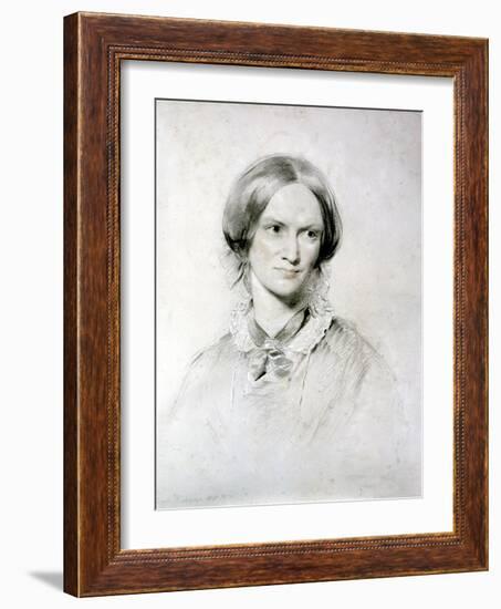 Charlotte Bronte, English Novelist, 1850-George Richmond-Framed Giclee Print