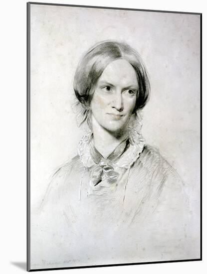 Charlotte Bronte, English Novelist, 1850-George Richmond-Mounted Giclee Print