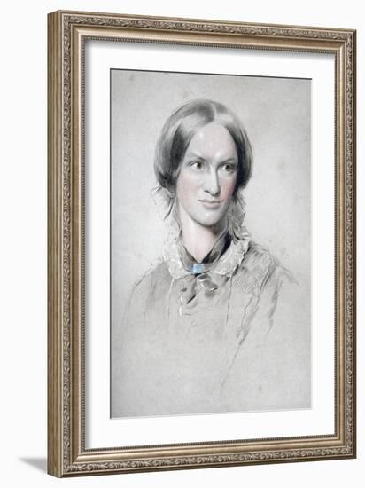 Charlotte Bronte, English Novelist, 1850-George Richmond-Framed Giclee Print