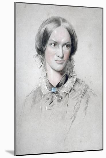 Charlotte Bronte, English Novelist, 1850-George Richmond-Mounted Giclee Print