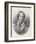 Charlotte Bronte Oval Portrait of the British Author-null-Framed Art Print